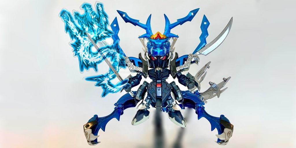 ●碧将軍 正面モチーフ元のBB戦士『雷頑駄無』は良キットですよね。最後までご覧頂き、ありがとうございました!https://gumpla.jp/sd/953481