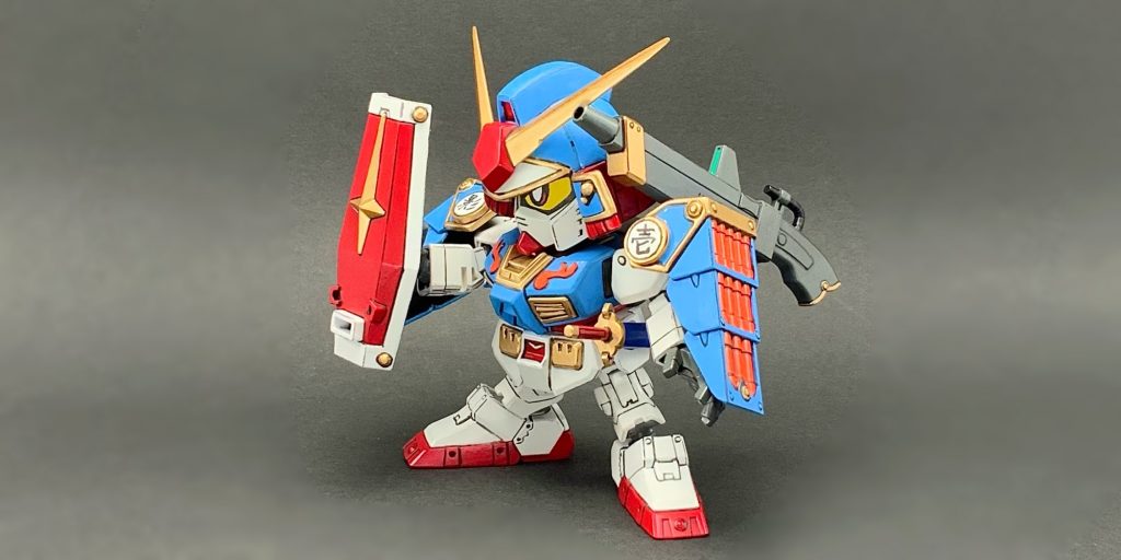 ●肩雷威銃 構え盾はイメージ優先で敢えて上下逆に。