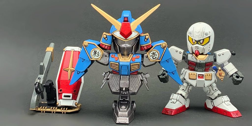 ●武具飾り騎士イージーエイトで作製した鎧飾りに鎧兜を飾ってみたよ!