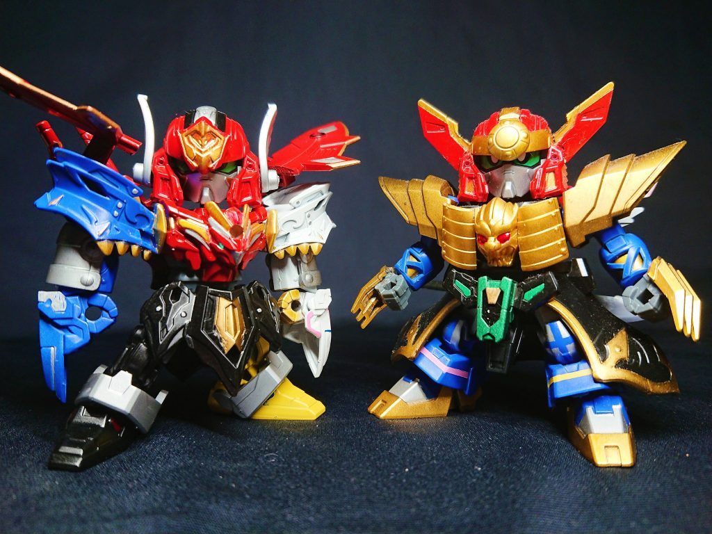 剣の達人と言うのも、レジーナワールドの剣の達人 ジオガンダムとは血縁者設定にしました。なので、パーツ構成も少し似通った形状に。