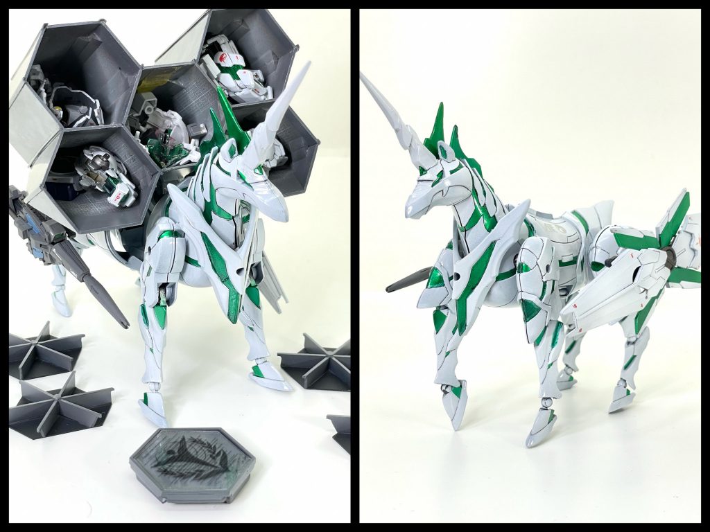 ユニコーンGUNBAの背負った箱はビスト財団に内緒で作ったラプラスの箱レプリカ風アーマーコンテナだ！そして、コアドッキング！