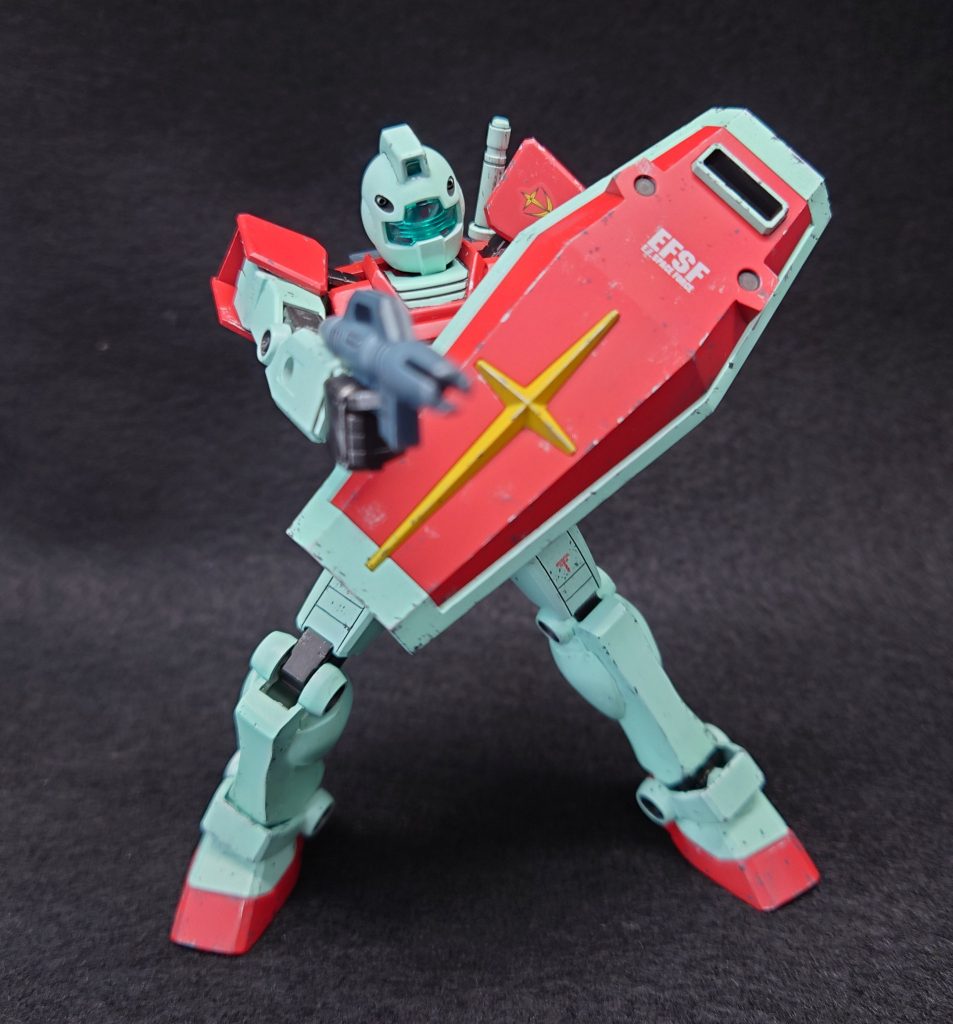 オリジン系のジムもシュッとしていてカッコいいですがHGUCのジムの丸い感じもかなり好きなんですよね。