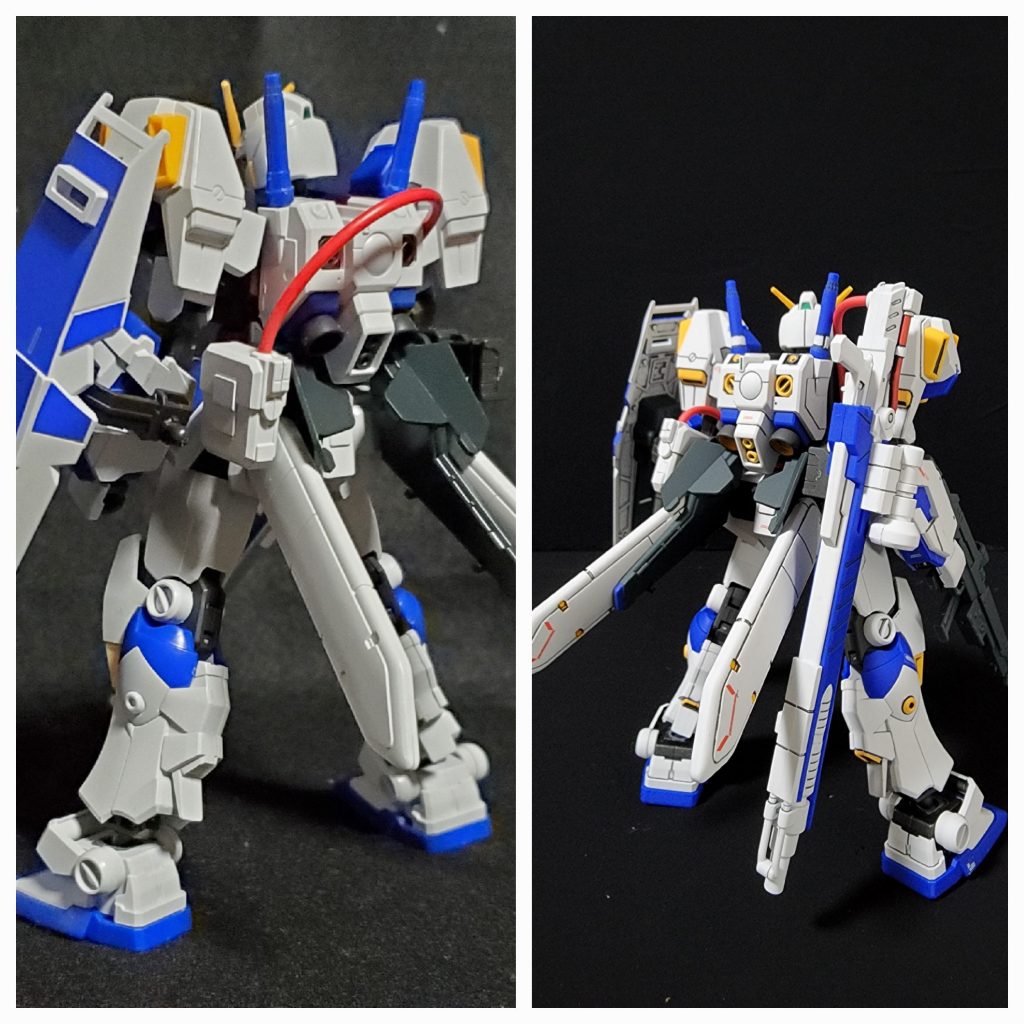 背面は特に部分塗装で見映えが変わります。