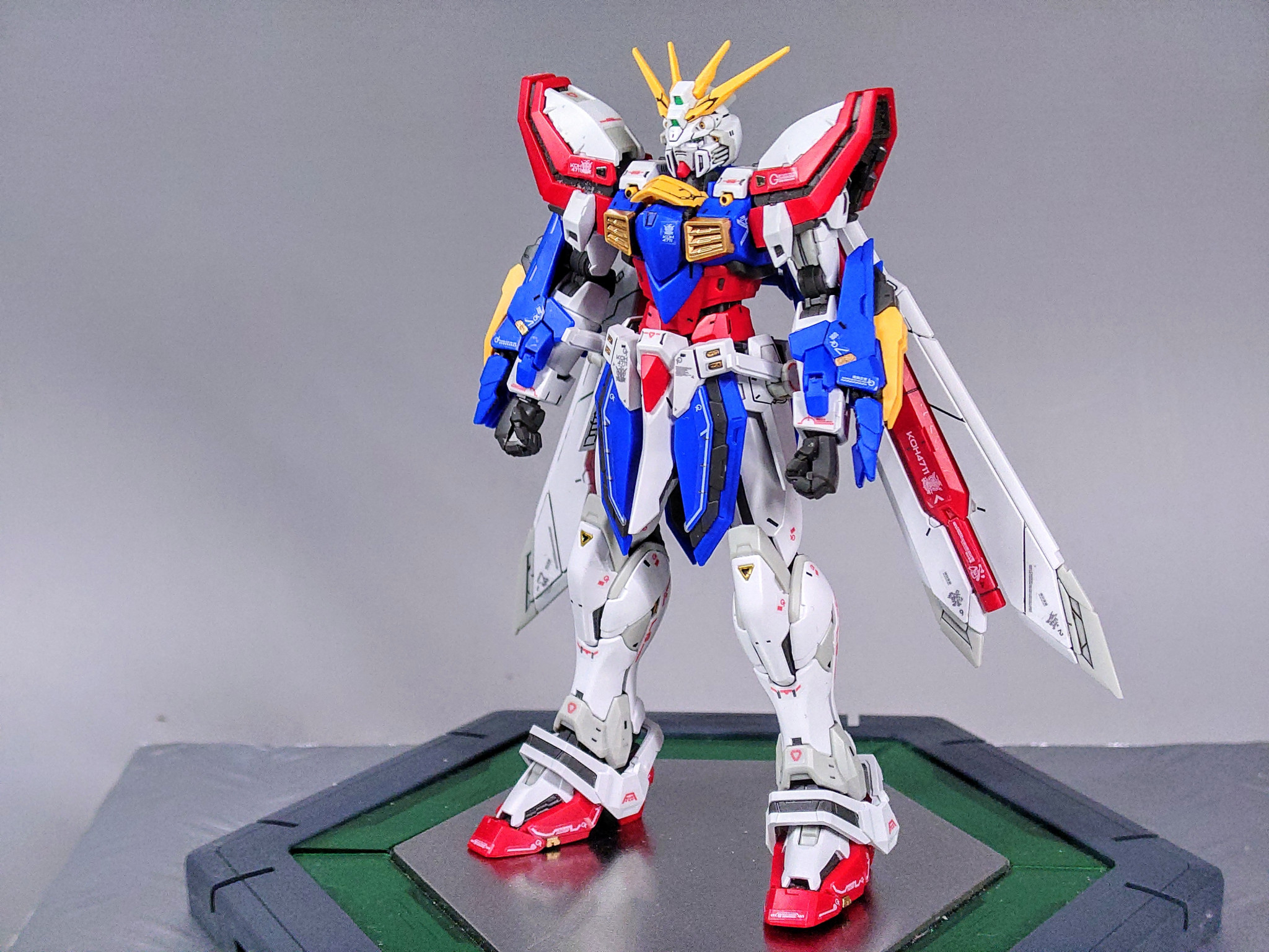 在庫あり/即出荷可】 全塗装完成品 RGゴッドガンダム【グラデーション ...