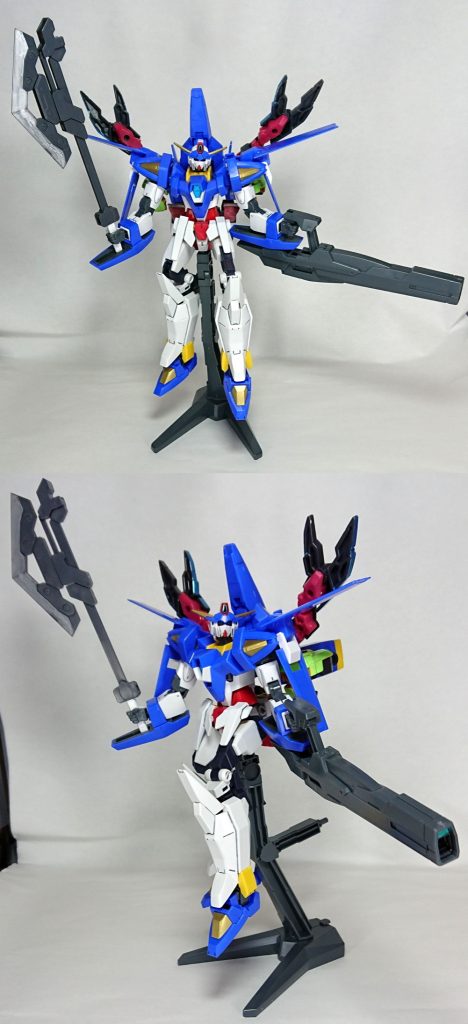 本来の武装であるシグマシスライフルと合わせて。いずれの武器も大型なので、元々のバランスの悪さもあって支柱無しだと自立がかなり厳しいですね。