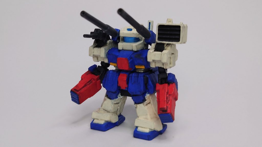 BB戦士クシャトリヤに入っているSDのD-50CロトをガンタンクR-44カラーで塗装しました。