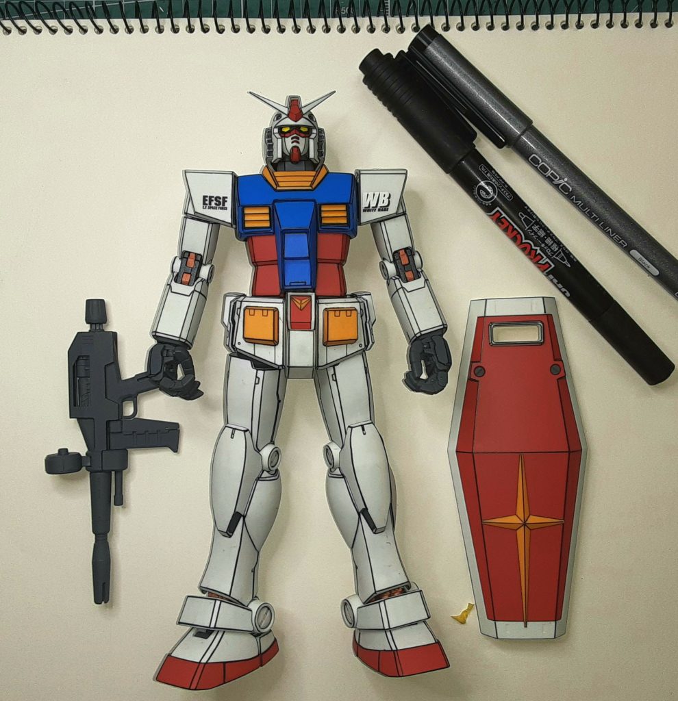 プロッキーだと、大きい分ベタベタさわって、すぐ線がかすれるので、マッキーも使用しましたぁ