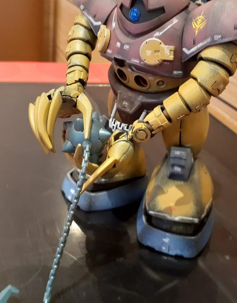 ガンダムハンマー掴めるように…腕を1節伸ばしました…。