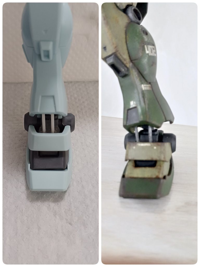 唯一やったのは足首のとこにパイプさしてみました。