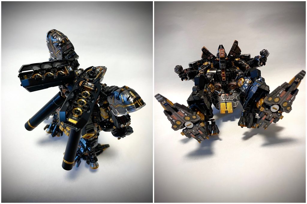 ファンネルラックから足の裏まで細かく塗り分け。さすがにそんなとこまで塗る必要はないだろと何度も思いましたが、もう後には引けませんでした。でもやっぱりやってよかったです。