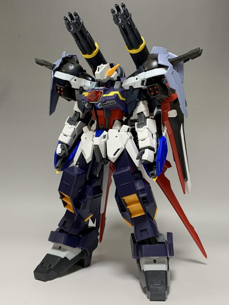 最終段階！表面処理に入る前の最終的な姿です！ここまで見てもらうと、エクリプスのビームシールドが色んなところに移動してるのがわかってもらえるかと思います🤣これに関してはミキシングしている自分自身が無意識にやっていたことなので、あとから気づいて一人で笑ってました笑