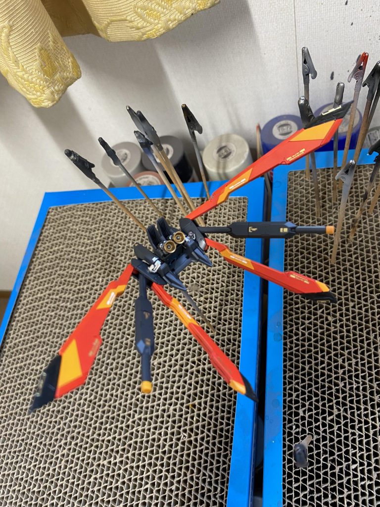 最終工程、艶消しトップコート塗装!!