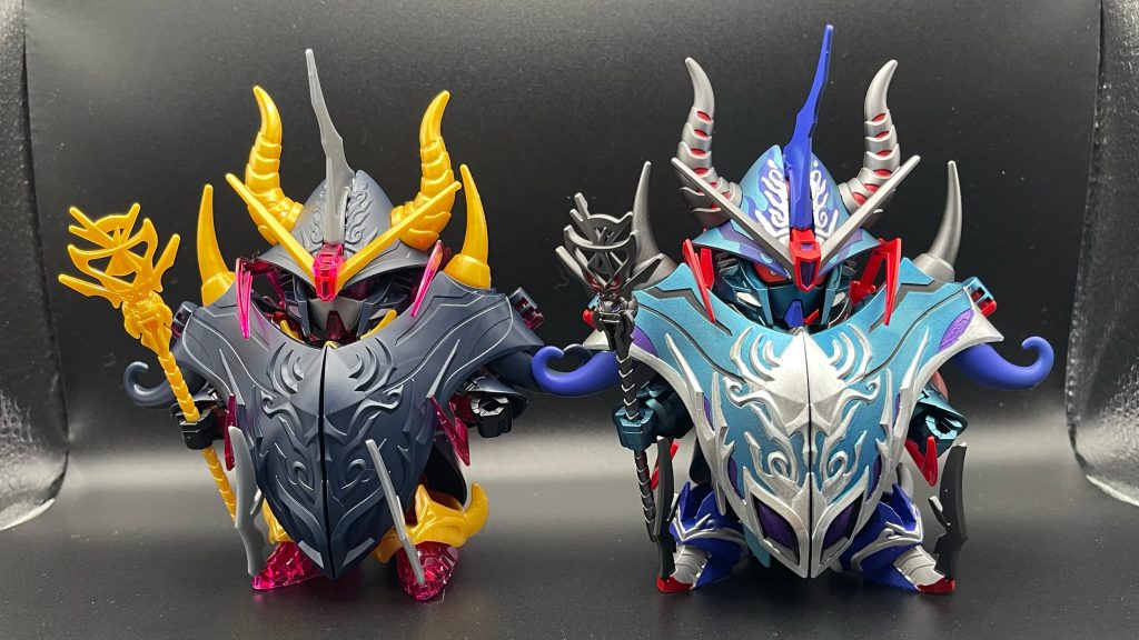 無塗装状態のものとの比較今回はあえてゴールドを使わない配色にしています