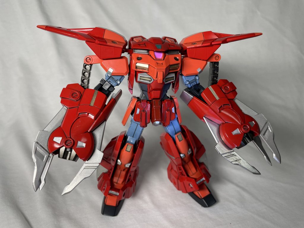 近接戦モード、宇宙でも地上でも空中でも対応して特に水中戦で優れた性能を発揮するとのこと。見た目ズゴックですもん。シャア専用ズゴックイメージで塗装しました。