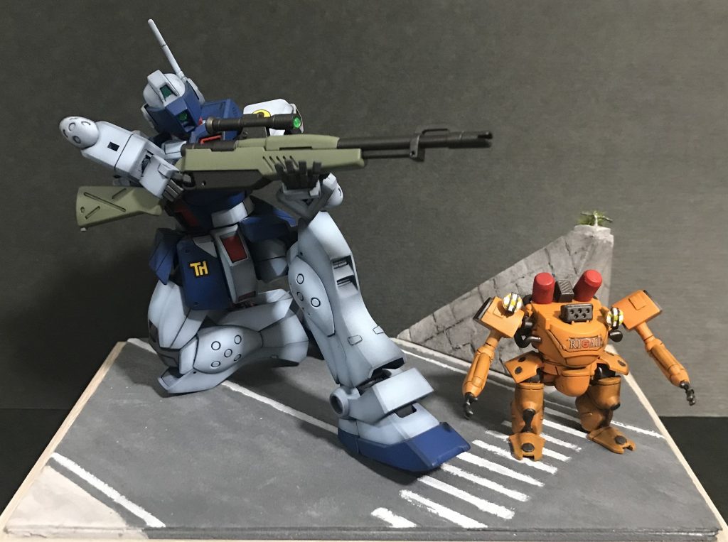 スチレンボードでお手軽に地面を作りました。