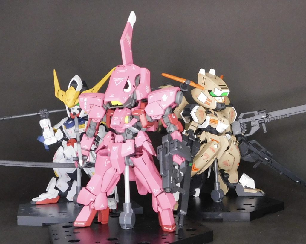 1期の鉄火団主力機3体が揃いました!!以下製作内容になります。