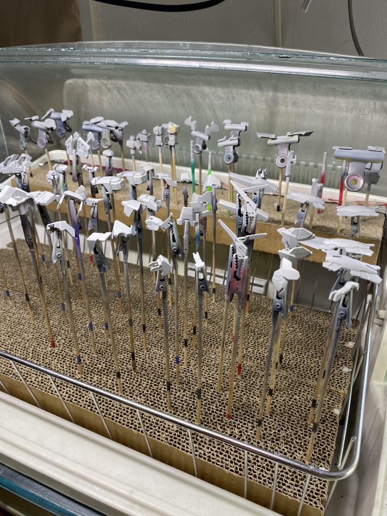 乾燥中白パーツだけでこれだけ！