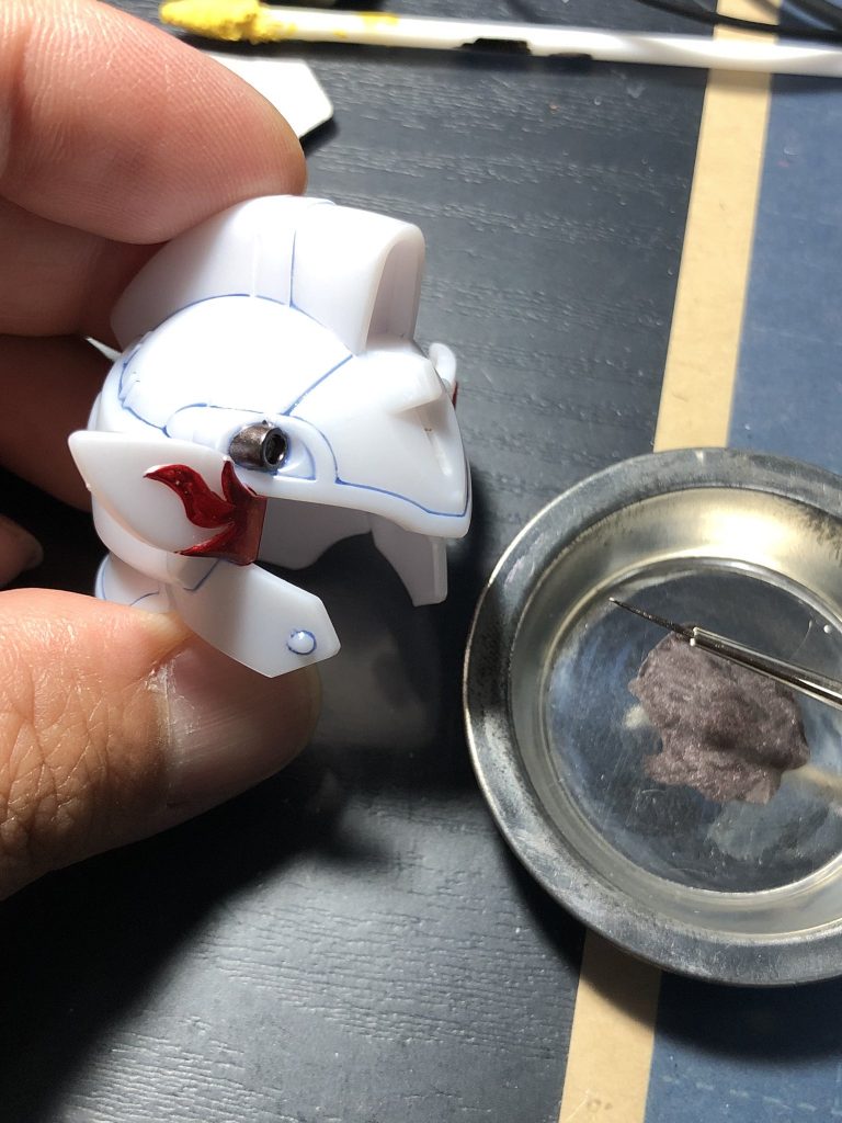 着色は一部ガンダムマーカーの筆塗りしています