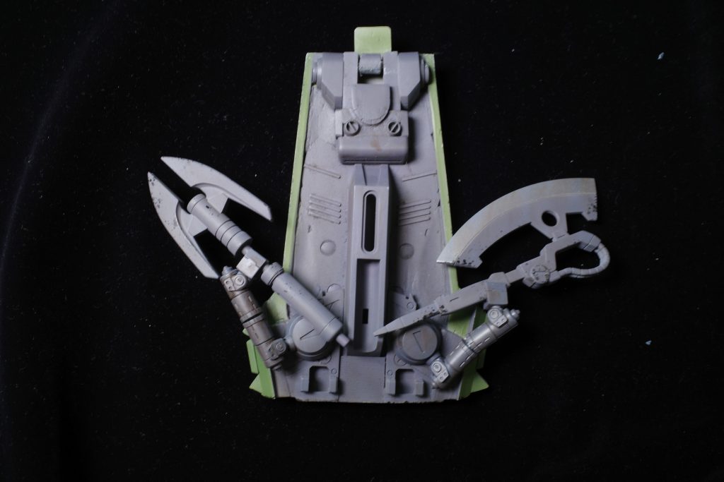 完成後全く見えなくなるリアアーマー内部。