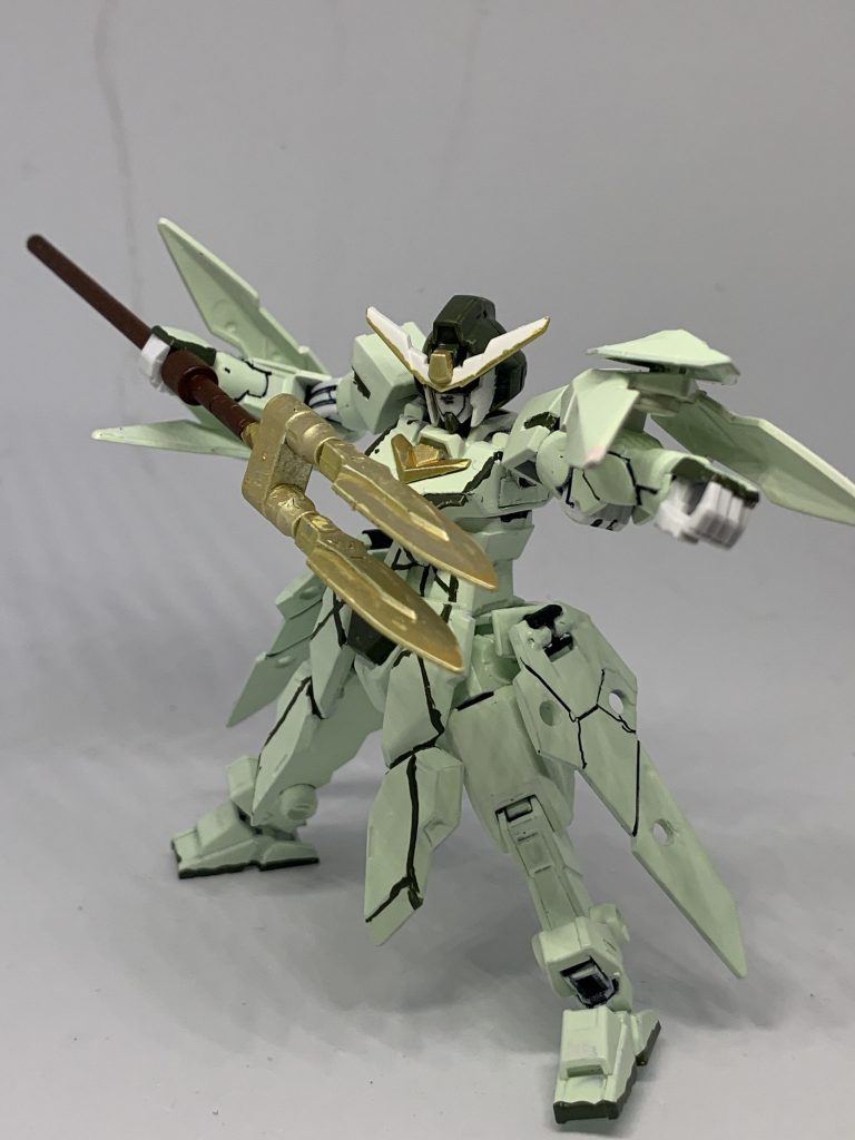 音叉型の錫杖が二股の槍になりましたがガンプラアレンジという事で…好きなキャラをガンプラ再現する!の第二弾になりますけど愛だけでここまで出来ました。また他の制作途中で止まってるものを作りつつ好きなキャラ作りたいですね。最初はモビルドールサラやマジカルバーゼラルドをミキシングして作る予定でしたがこれもこれで良いですね。テイルズのフィギュアライズずっと願ってます…!