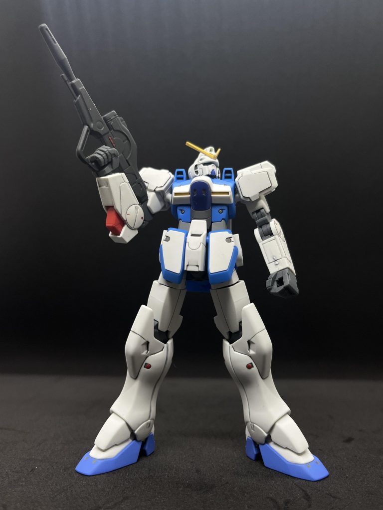 CDジャケット風。今回は初めてレッドポイント的な感じで脚部の丸モールドと腕部ビームシールド発生部分等にに赤を残してみましたがなかなかいい感じになりました( 'ω')