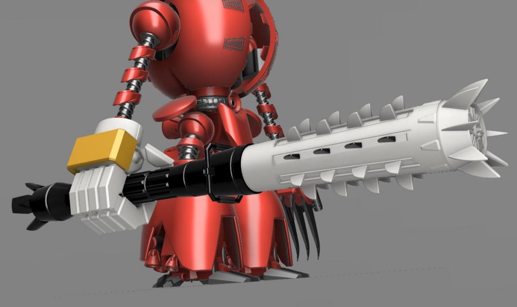 ウォドムハンドとミンチドリルも3Dモデリング
