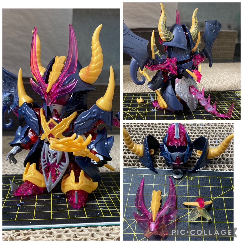 制作途中丸まっていた部分は尖らせ、肉抜きは埋めました。