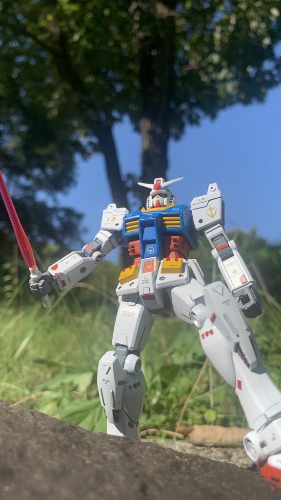 外で撮影しました。