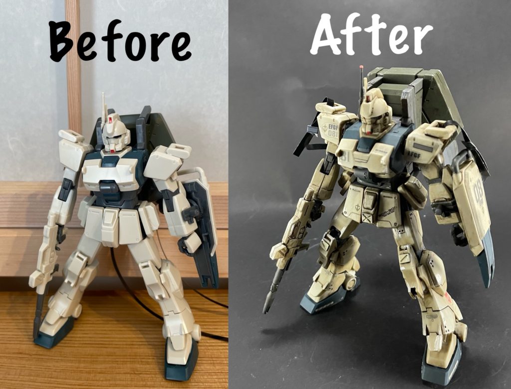 素組みとのビフォーアフター！情報量は結構増えたかな？