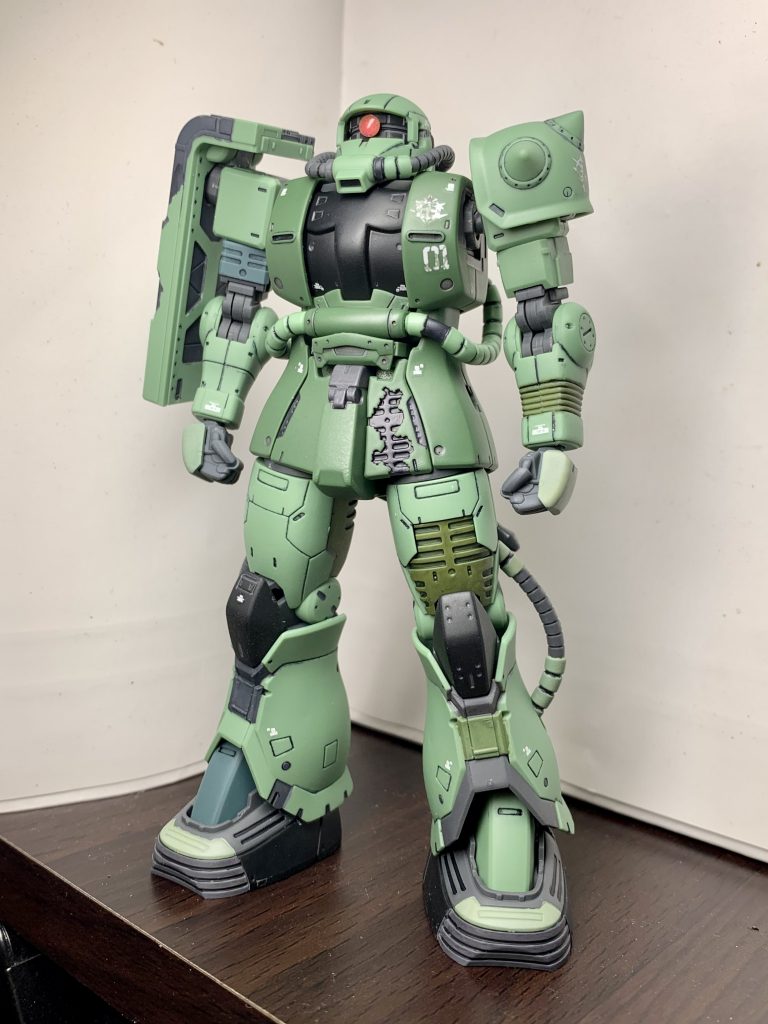 まずは全身。工程としては・スミ入れ、部分塗装・合わせ目消し・付属水転写デカール、トップコート