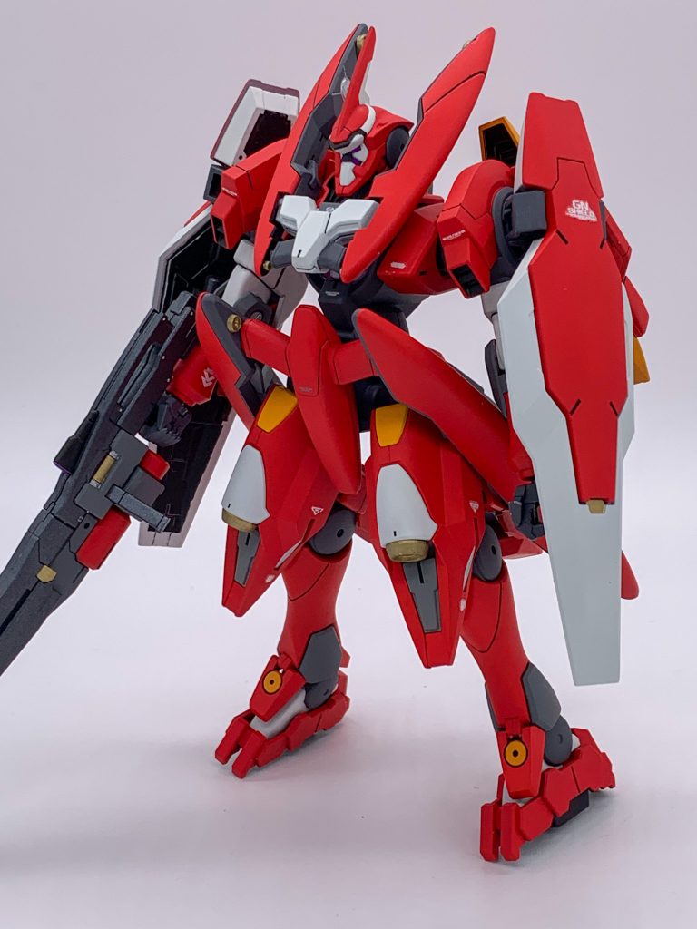 GNロングバレルビームライフル。赤い部分の塗り分けが大変でしたが、お気に入りです。