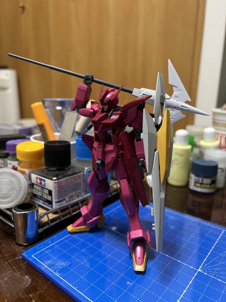 制作途中1素組みです。デカール や墨入れだけでも十分カッコよく、出来が良いキットです😊