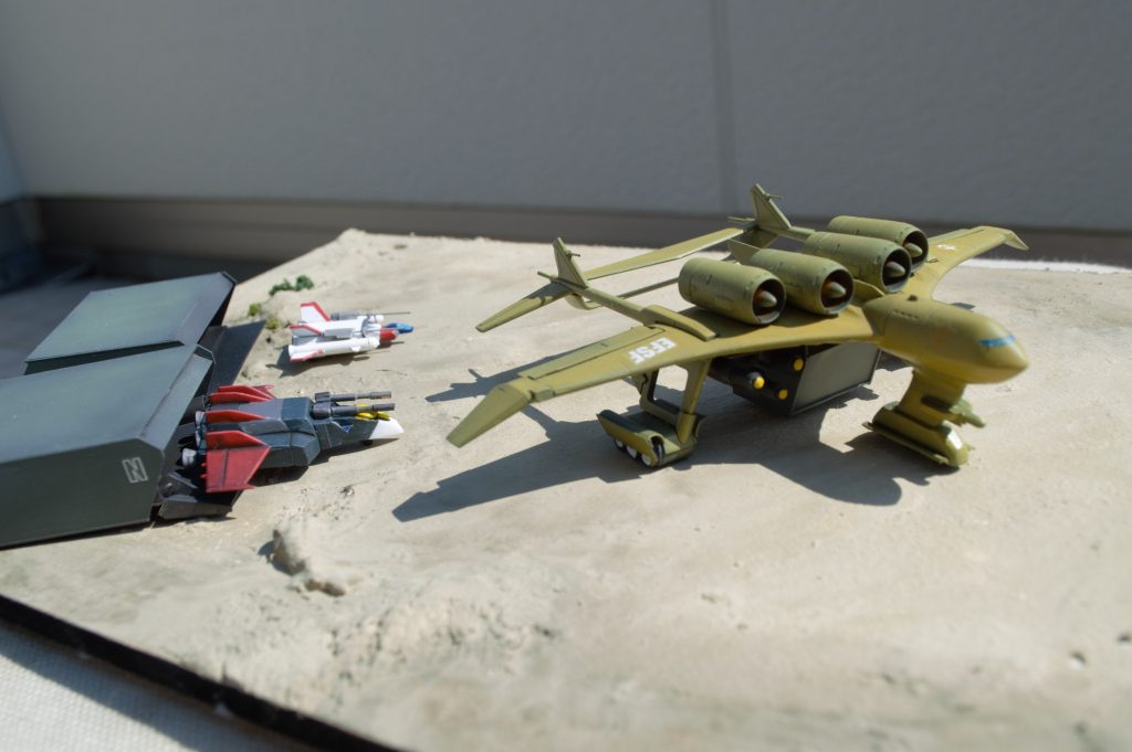 機首はパテで埋めて現代航空機然とした形状に修正主脚はAnt225などを参考に何となくそれっぽくでっち上げました