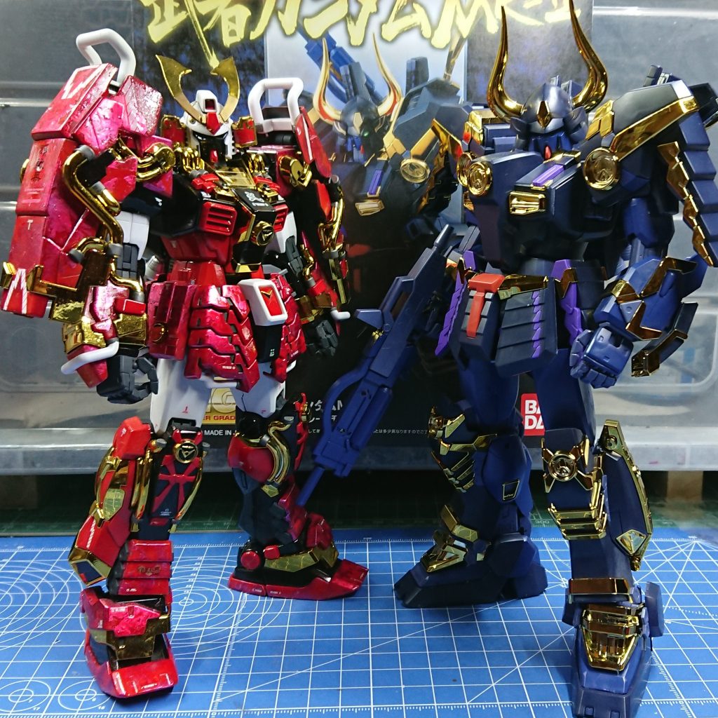 素組の状態を、真武者頑駄無と並べて。