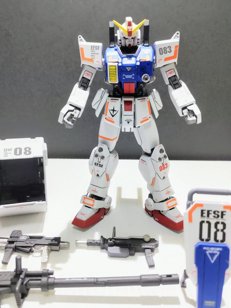 ゲート処理→ペーパー掛け#400〜1000→洗浄→エアブラシ塗装→スミ入れ→デカール貼り→トップコート(ツヤ消し)塗装