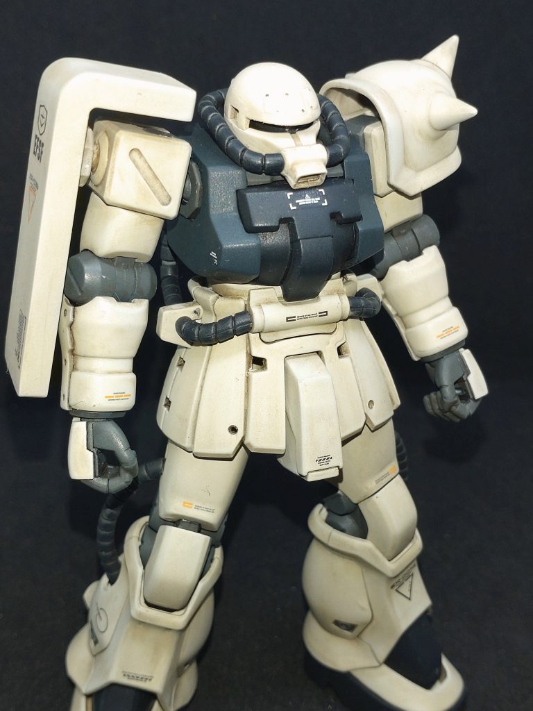 腹部にプラバンを噛ませて前屈姿勢にしました。