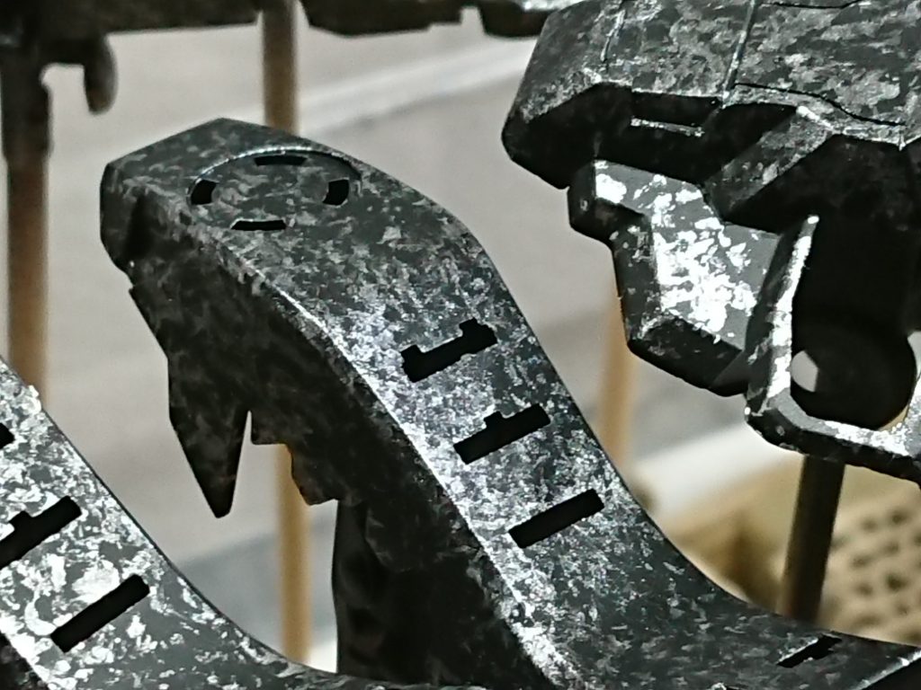 マーブル塗装中