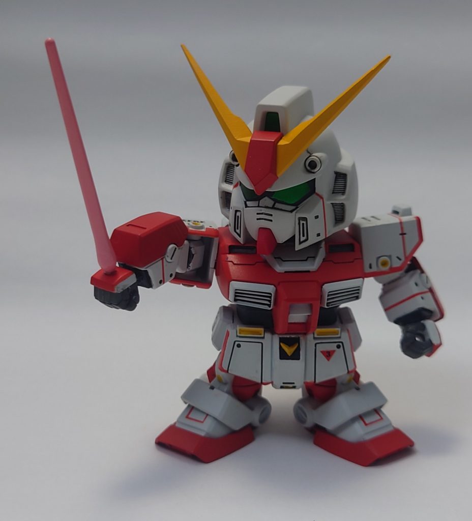 最後は友人にやれといわれたスパロボFの手の甲ビームサーベル!BB戦士をちょっと本気で作りましたが、確実にHGより手間でしたね。