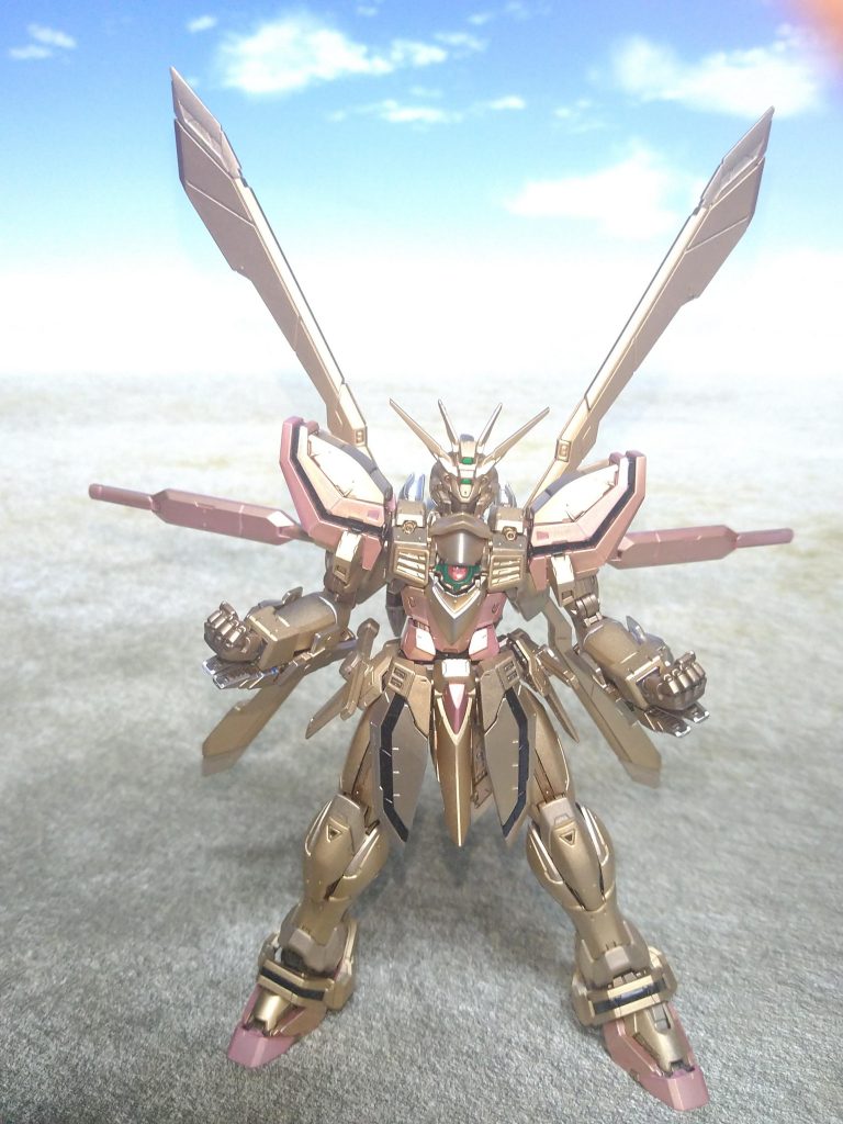 少なめですが、明鏡止水モードです。今回は解りづらいですが金色を5色作り塗装しました赤い金色が少し赤強すぎてしまいました😁