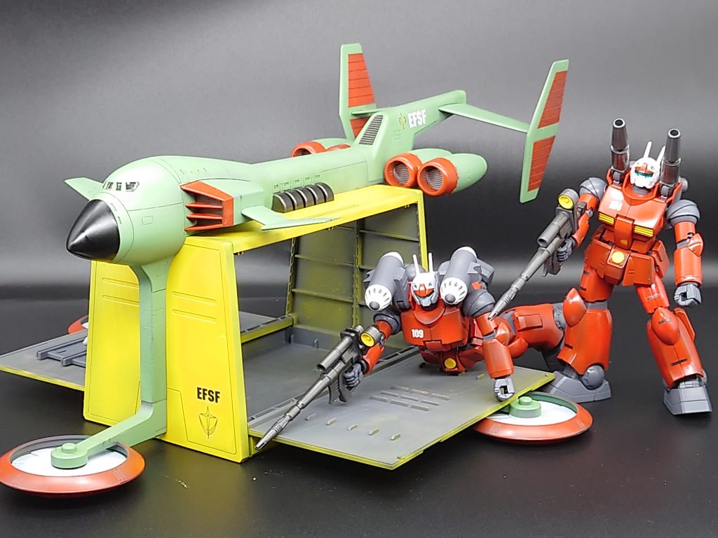 劇場版ククルス・ドアンの島のガンペリーから、島に上陸するシーンを再現したくて、作りました。