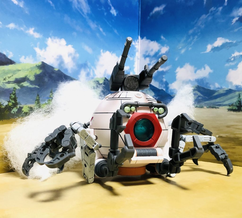 これ作った2020年ごろ、ポリポッドボールが欲しかったのですよ。だけどプレ値を前に手も足も出なくて、ガチャのボールにコトブキヤのフレキシブルアームをくっつけて自作したのがこの「カニボール🦀」でした😅