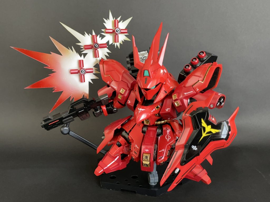 ファンネルエフェクトを作成しました。νガンダムのエフェクトと対になるようにしています。