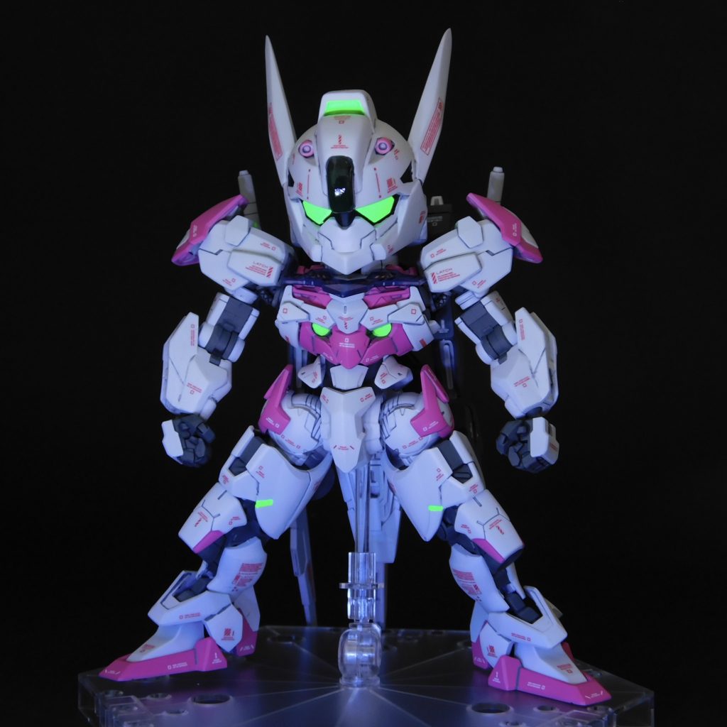 以上になります!製作詳細まで見てくれてありがとうございます。水星の魔女キットが発表された時に出来るだけ早くSD化デフォルメで製作したいと考えていたので、実現できて大変嬉しいです。この後はまた鉄血のSD化に戻りたいと思います!!