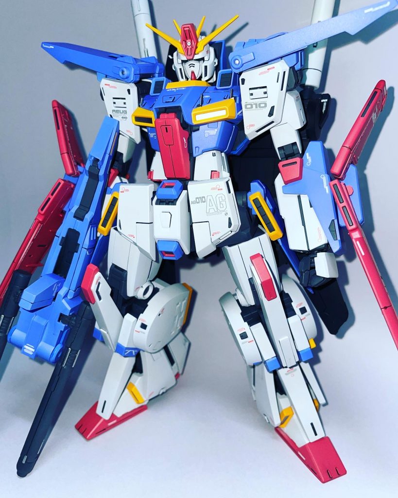 エフェクトをかけたらなんだか強化型ZZの箱絵の色合いぽくなってちょっと笑いました。