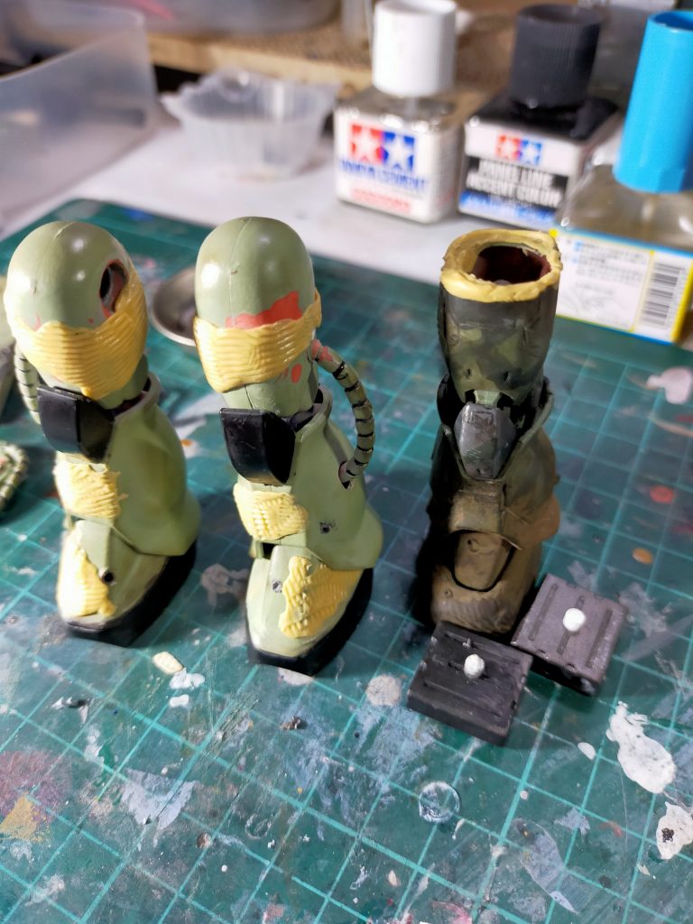 作成時の写真が余りいなかったのですが、ザクは延長部した部分にツィメリットコーティングでごまかしてます。最後までお付き合い頂きありがとうございます。