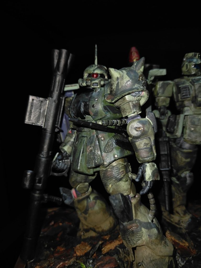 メインカメラにはレンズを仕込んたのですが頭部のひさしも延長したのでフラッシュ炊かないと写りませんでした。