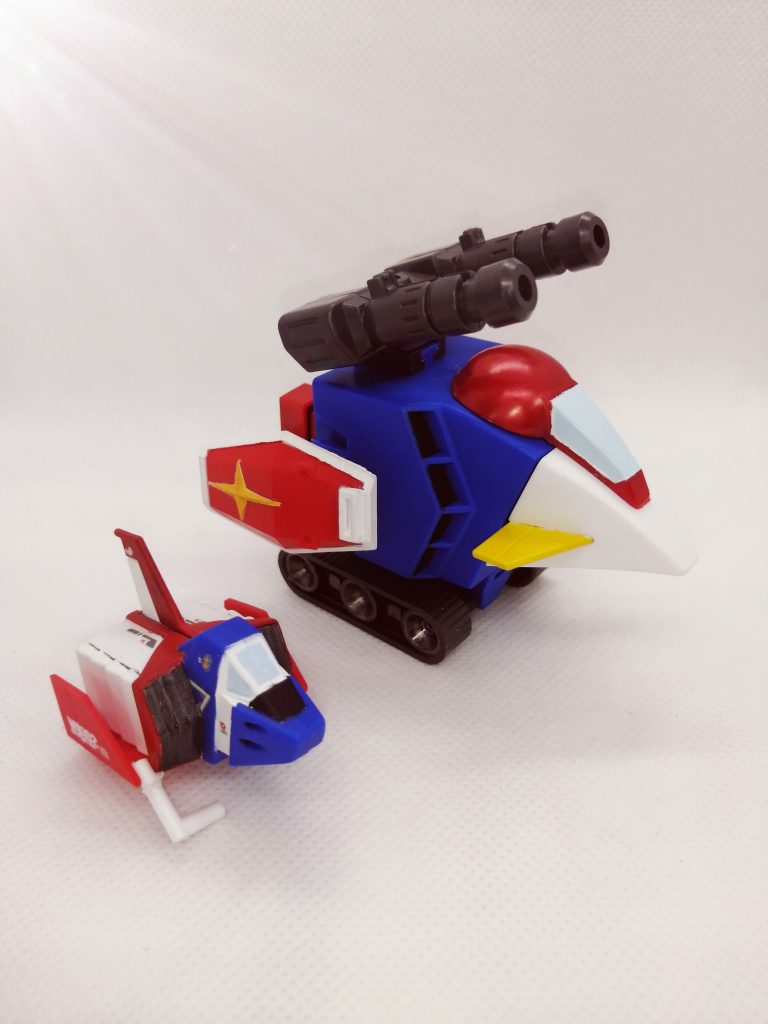 おまけ。こちらはGブルイージーという形態。Gブルとの違いは、ガンダムの腹部パーツをつけてキャノン砲を前方に向けただけ。正直こちらの方が運用方法としては正しいような・・・、ガンダムって奥が深い。