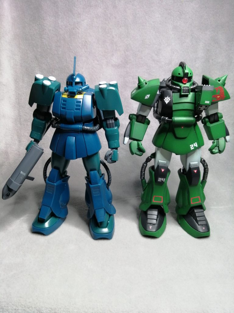 最後に巣組のザクマリナーと 後から購入できたのですが、サブロックガンは旧キットの方が細かくよく出来てました やはり旧キットのあくまでも現地改造しました感があるデザインが好きです