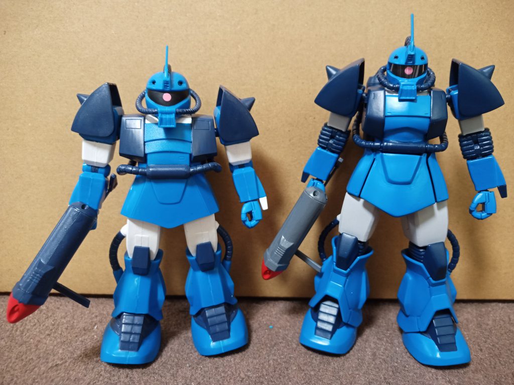 おまけ旧キット(ほぼストレート組み)との比較