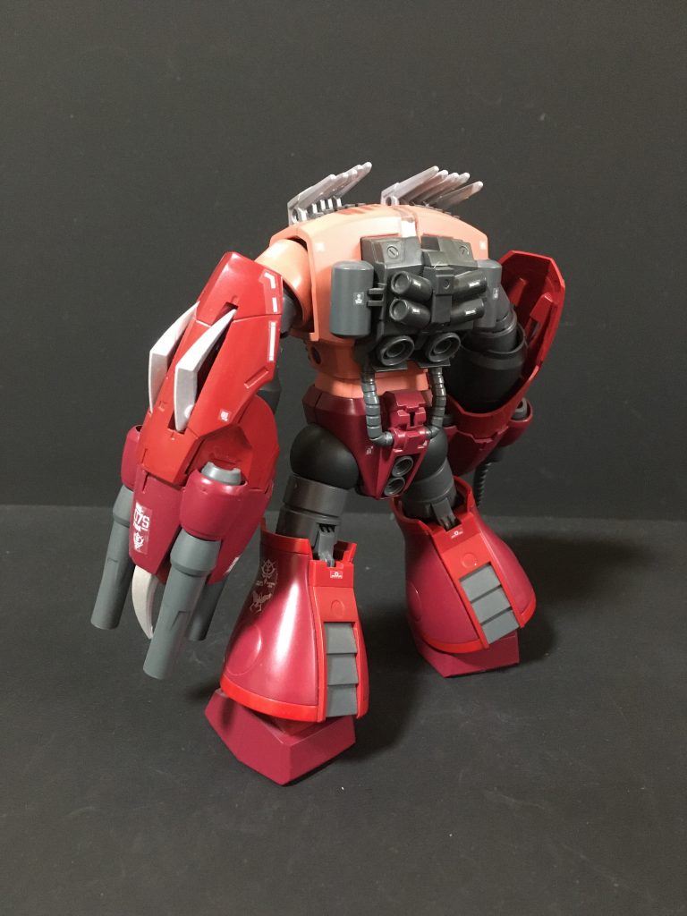 後方ショット水陸両用系MSの中で一番緻密な作りになっていてカッコ良いです。